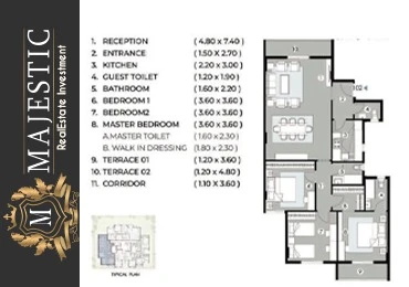شقه158 م للبيع في كمبوند home residence التجمع السادس
